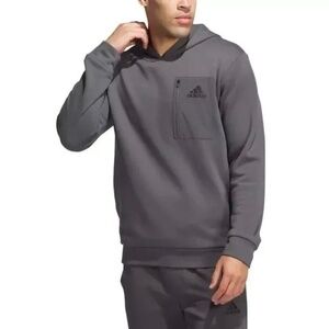 Adidas Men's Fleece Hoodie, Pullover, Gray, Small NWT